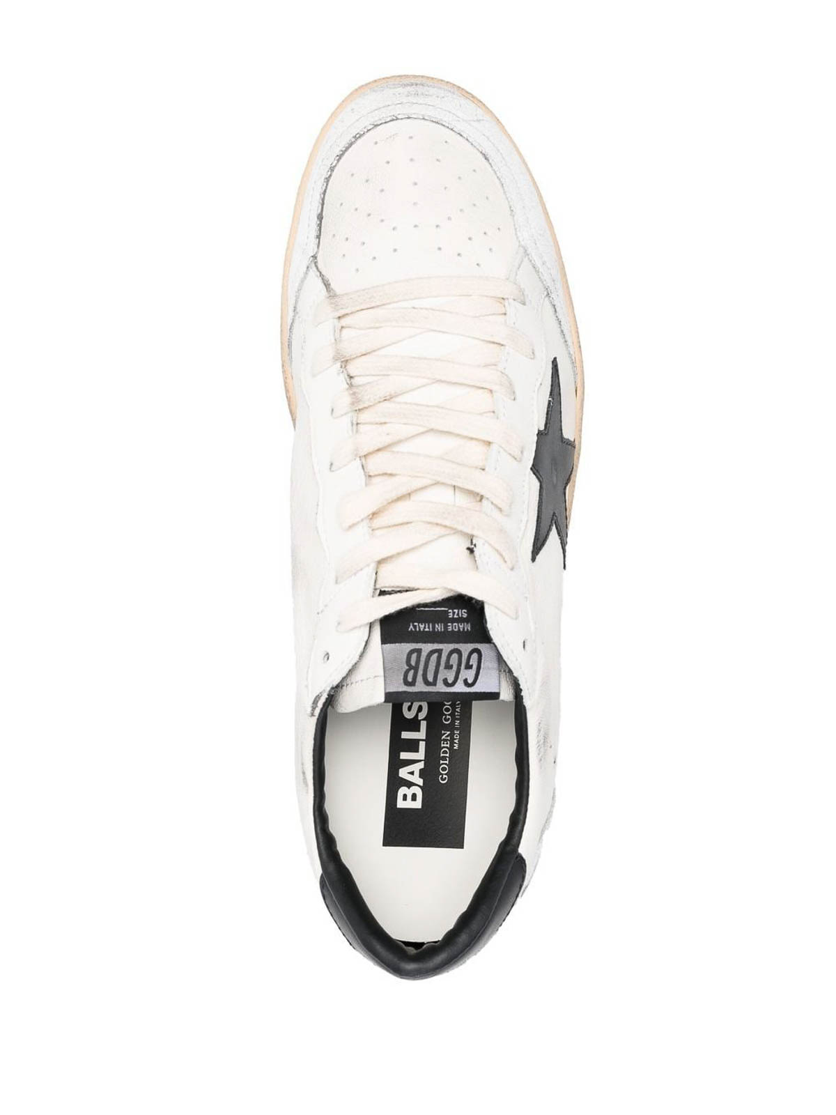 Shop Golden Goose Ball Star Nappa Sneakers In White