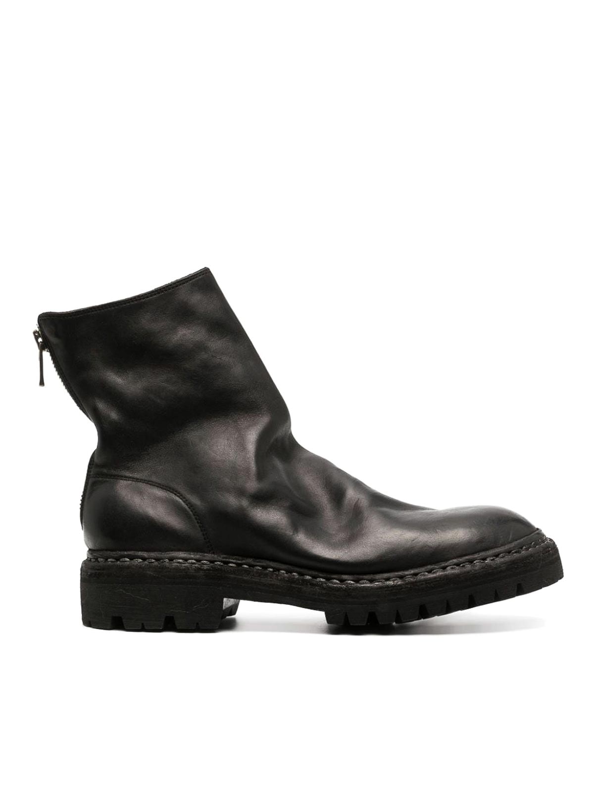 Guidi Back Zip Boot Horse Full Grain In Blkt Black