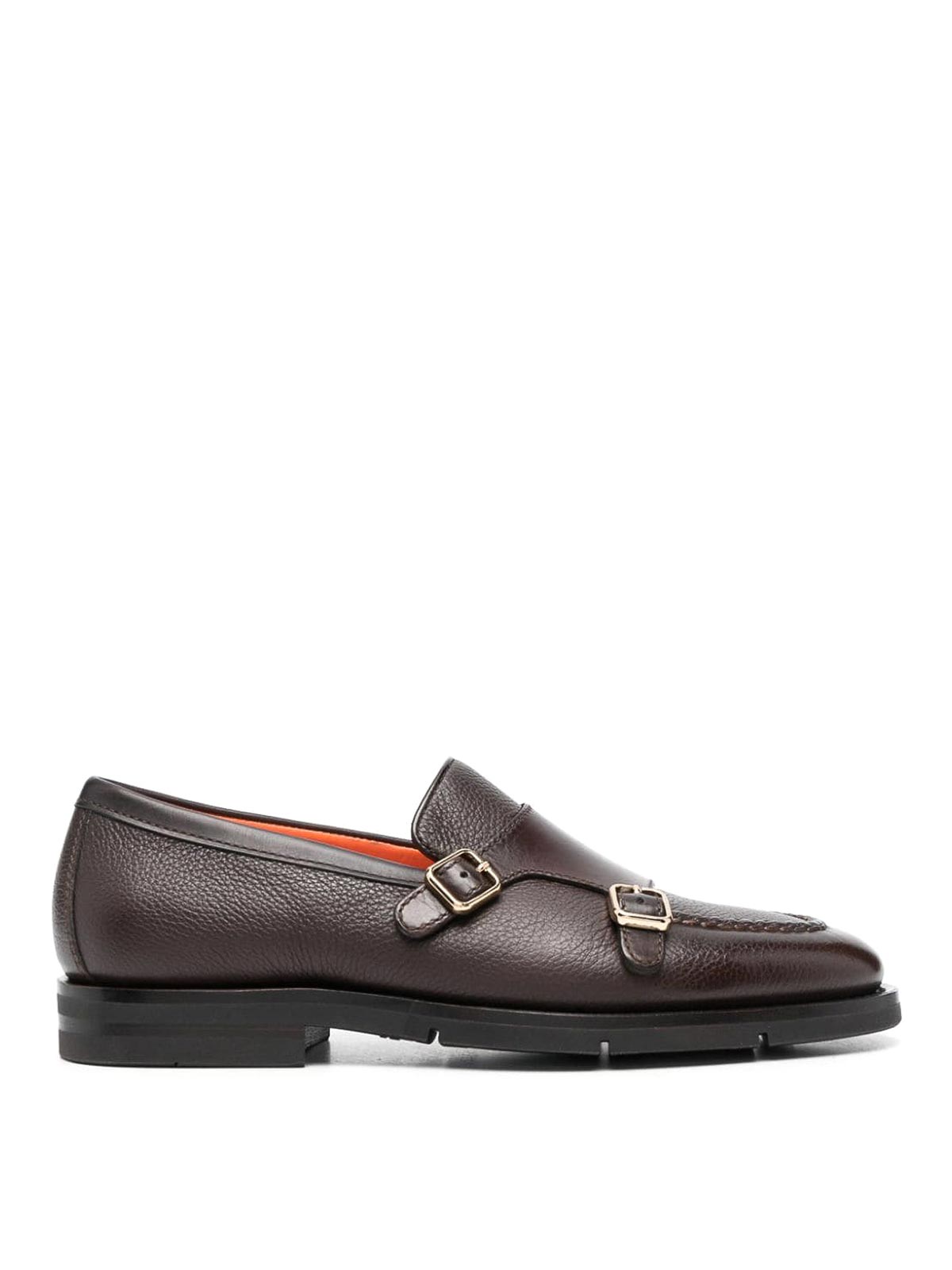 Santoni Dong Loafers In Brown