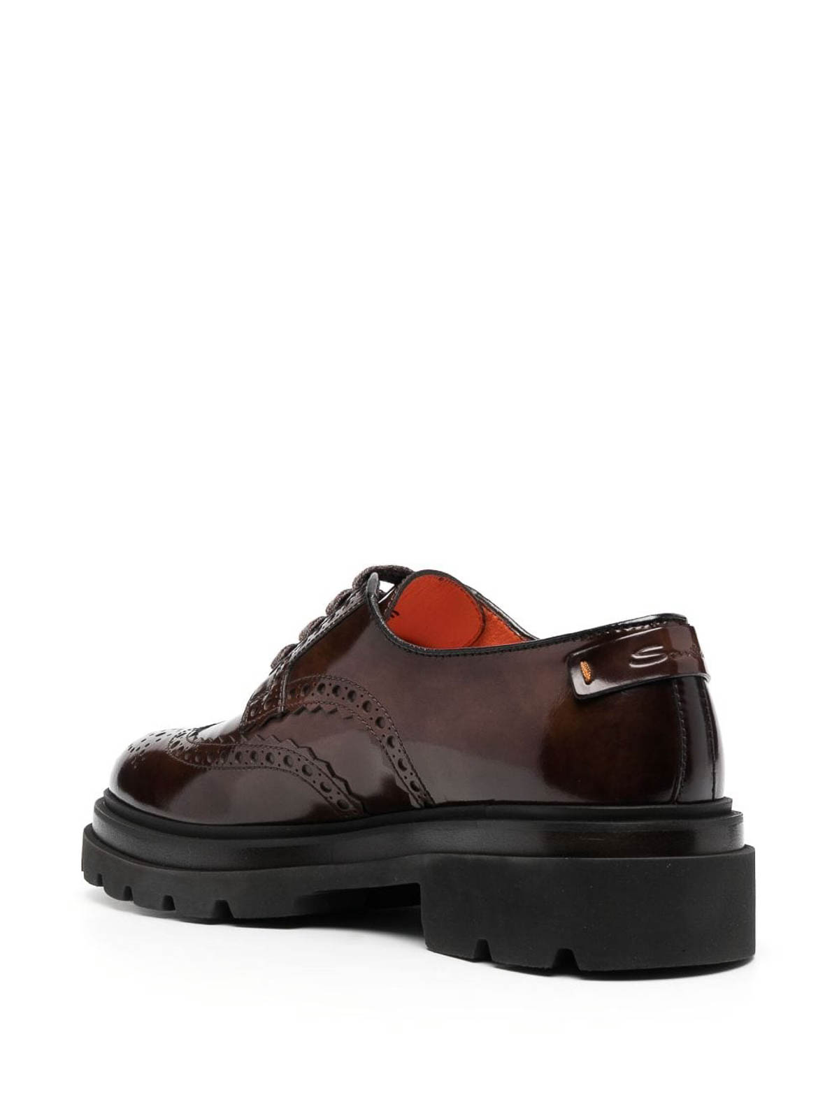 Shop Santoni Biennium Lace Up Shoes In Brown