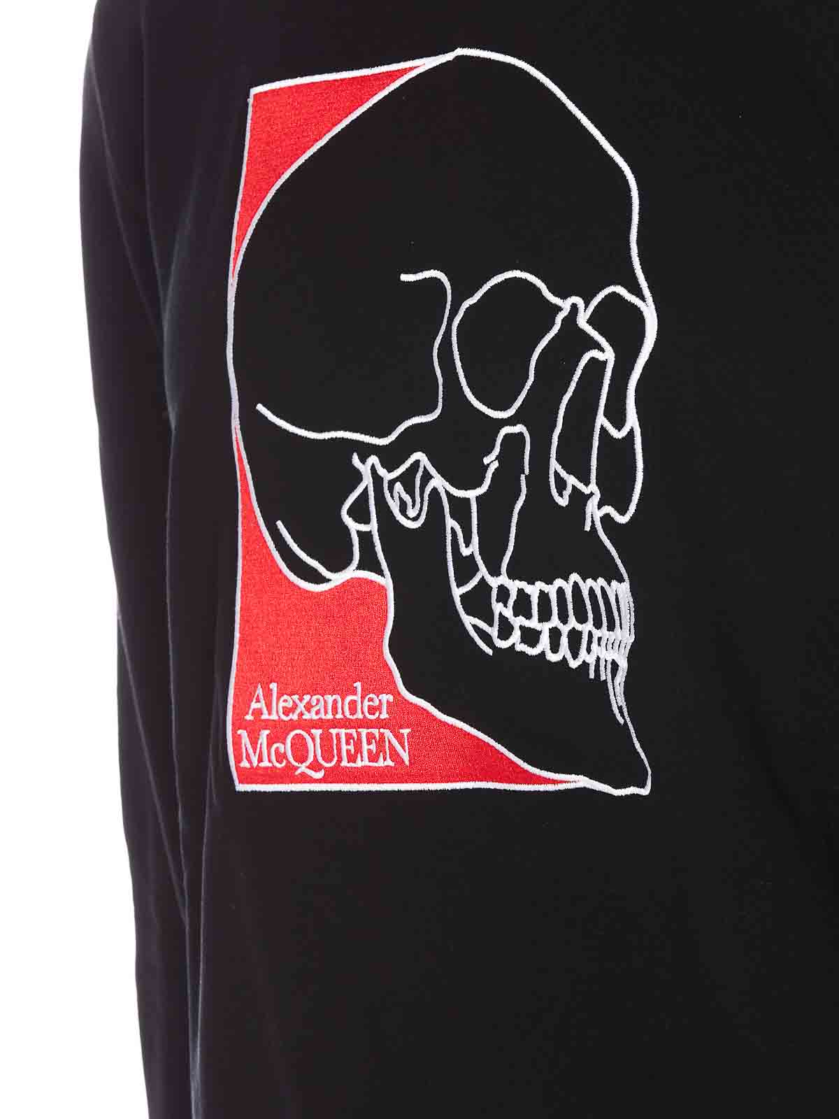 Shop Alexander Mcqueen Graphic Skull Sweatshirt In Black