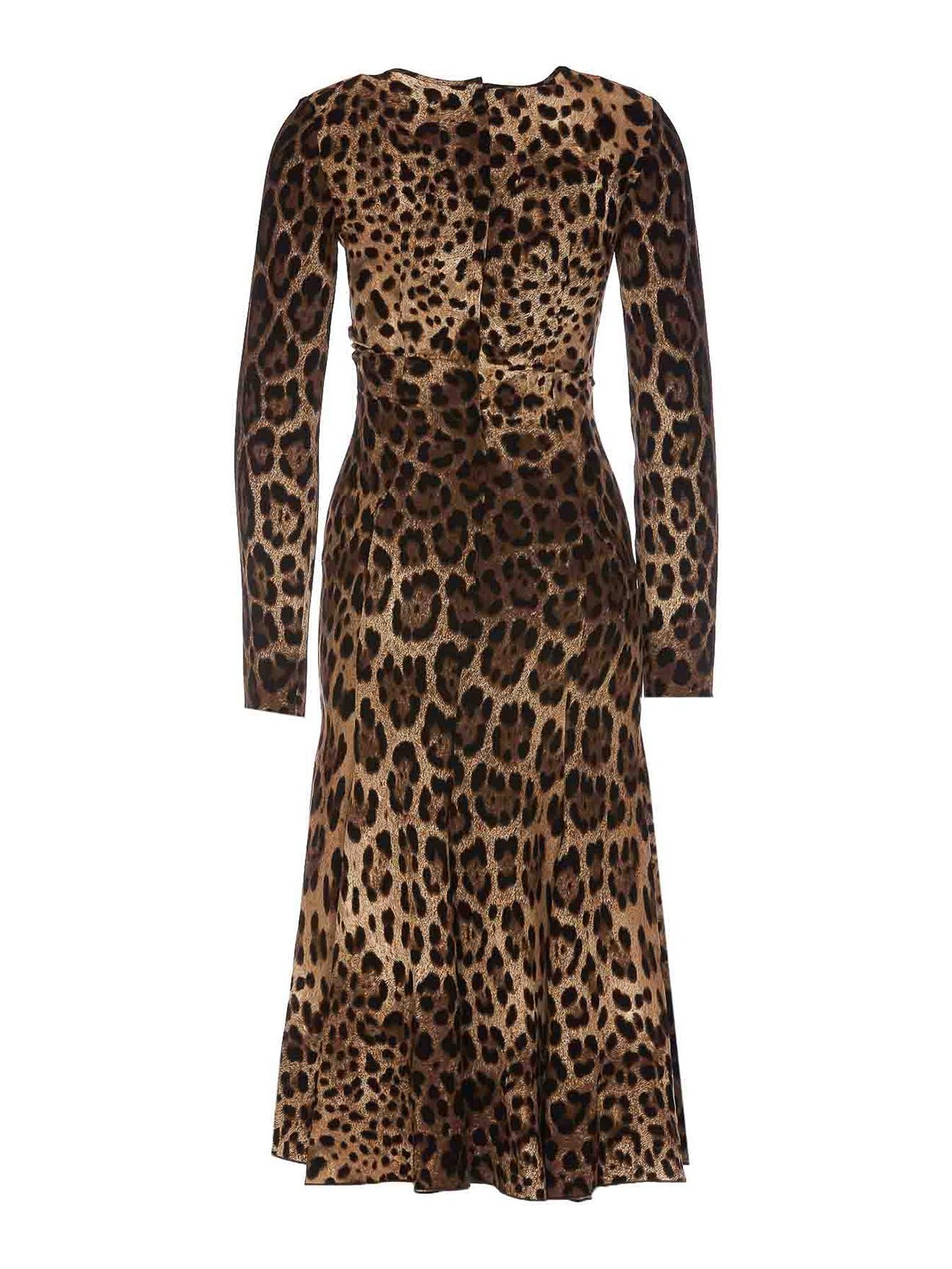 Shop Dolce & Gabbana Animalier Print Long Dress In Multicolour