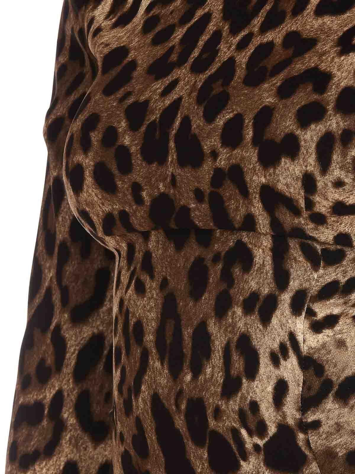 Shop Dolce & Gabbana Animalier Print Long Dress In Multicolour