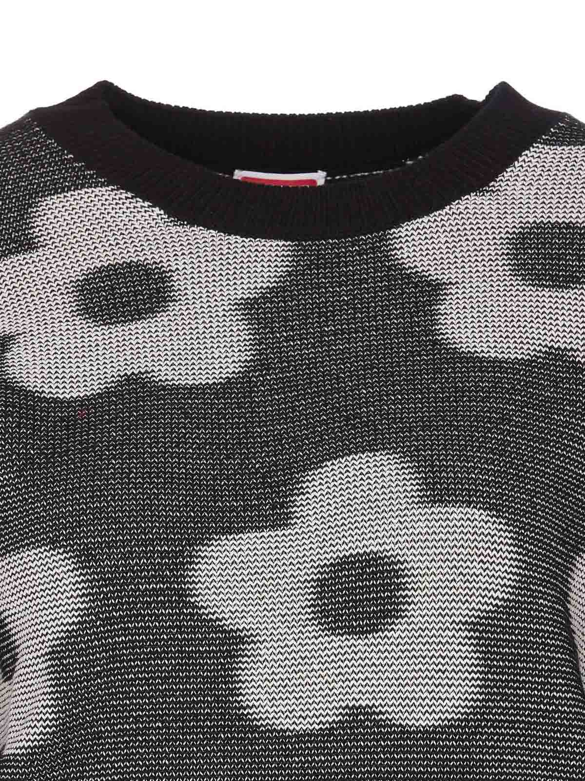Shop Kenzo Flower Sweater In Grey