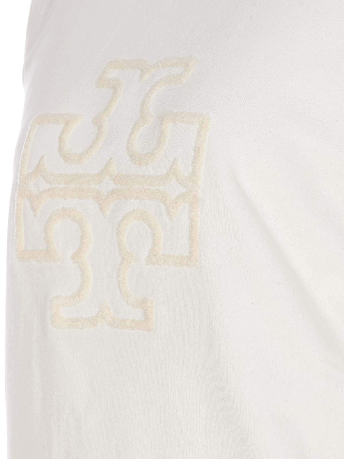 Shop Tory Burch Logo Sweatshirt In White
