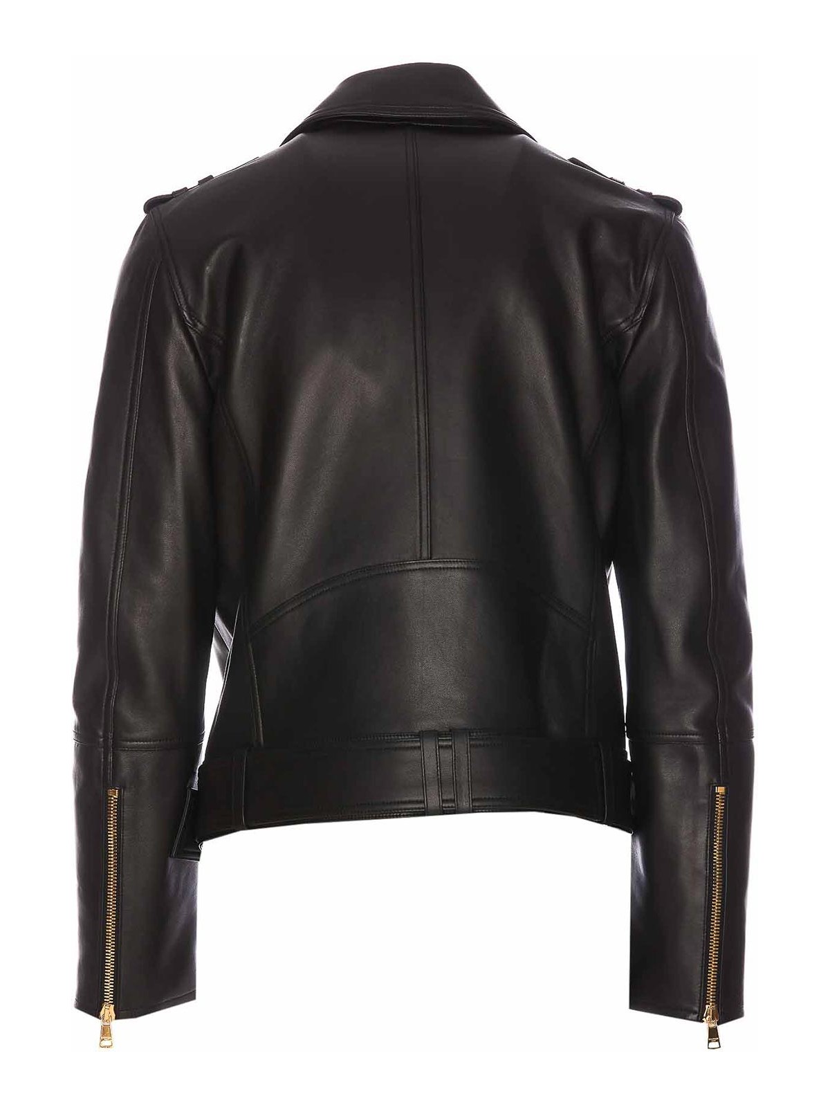 Balmain Double breasted biker jacket - Black - Men|TD315LB240PA
