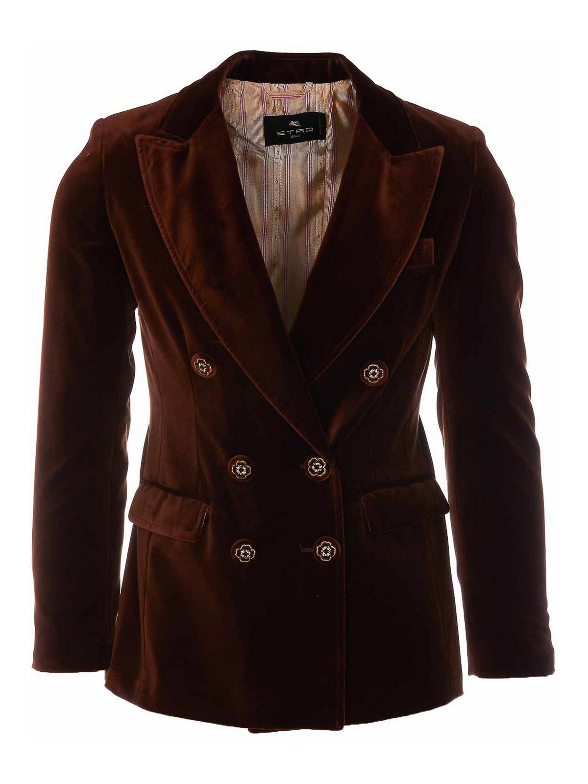 ジャケット ETRO VELVET JACKET Etro Velvet jacket - Brown - Women | 121800551010 | thebs.com