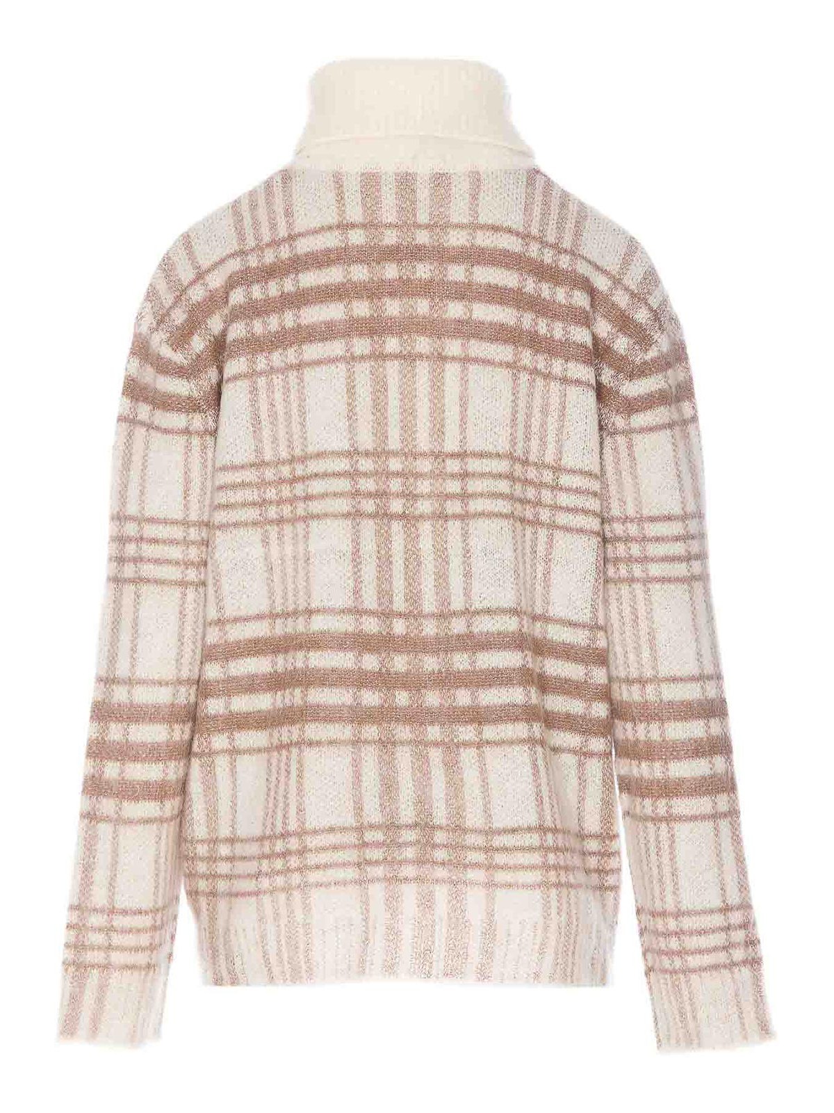 J.W. Anderson Tartan check logo sweater - White