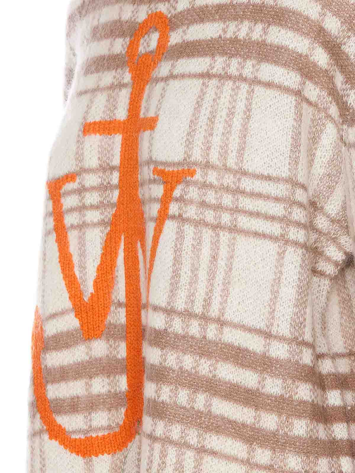 J.W. Anderson Tartan check logo sweater - White