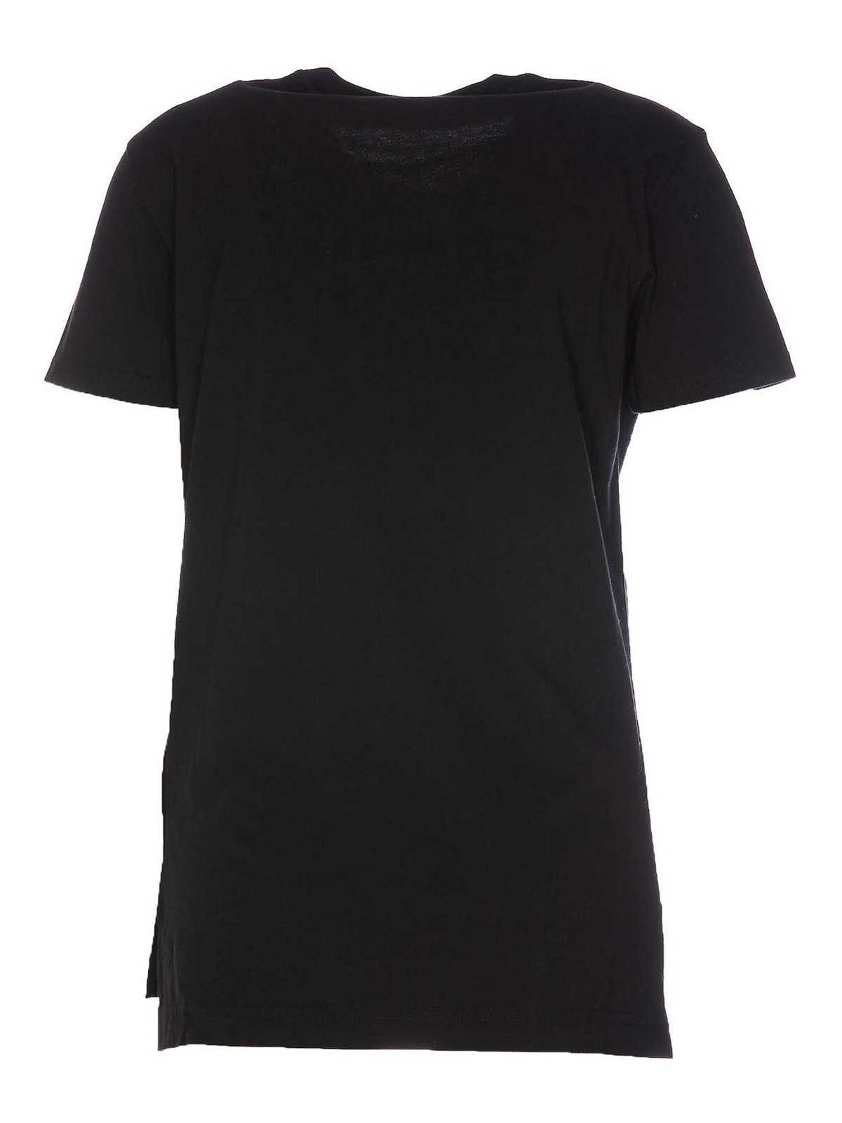 Shop Vivienne Westwood White T-shirt Orb Logo In Black