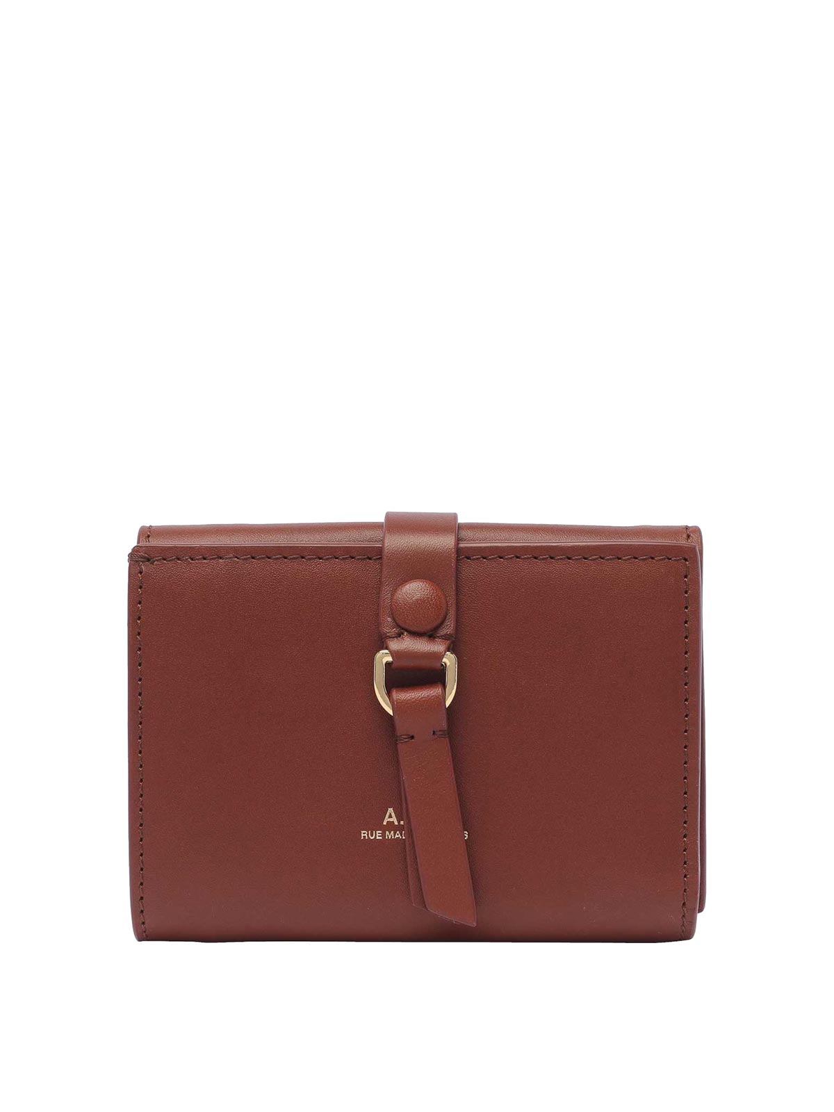 Apc Noa Trifold Wallet In Brown