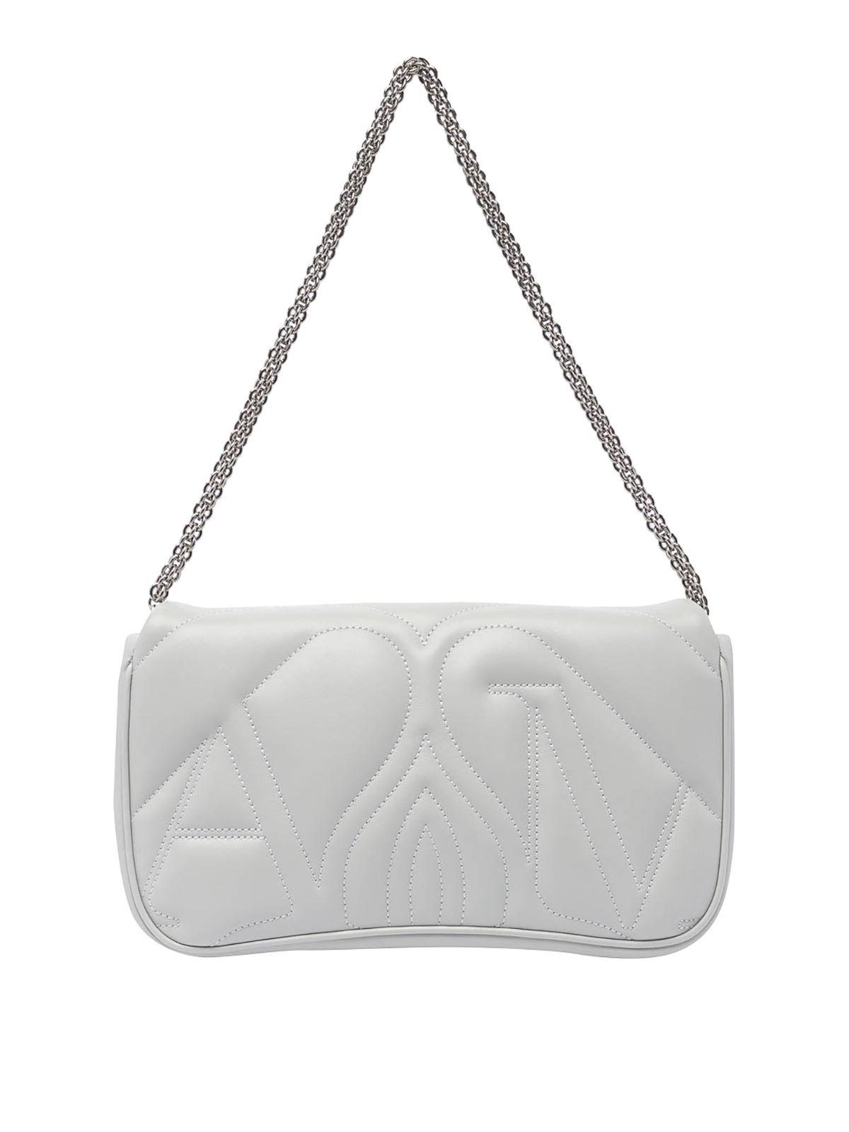 Shop Alexander Mcqueen Small The Seal Shoulder Bag In White