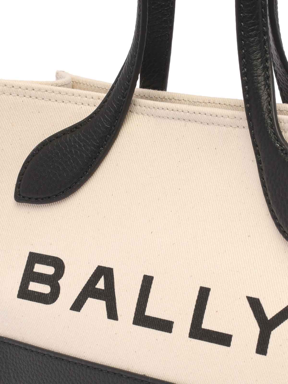 Shop Bally Logo Tote Bag In White