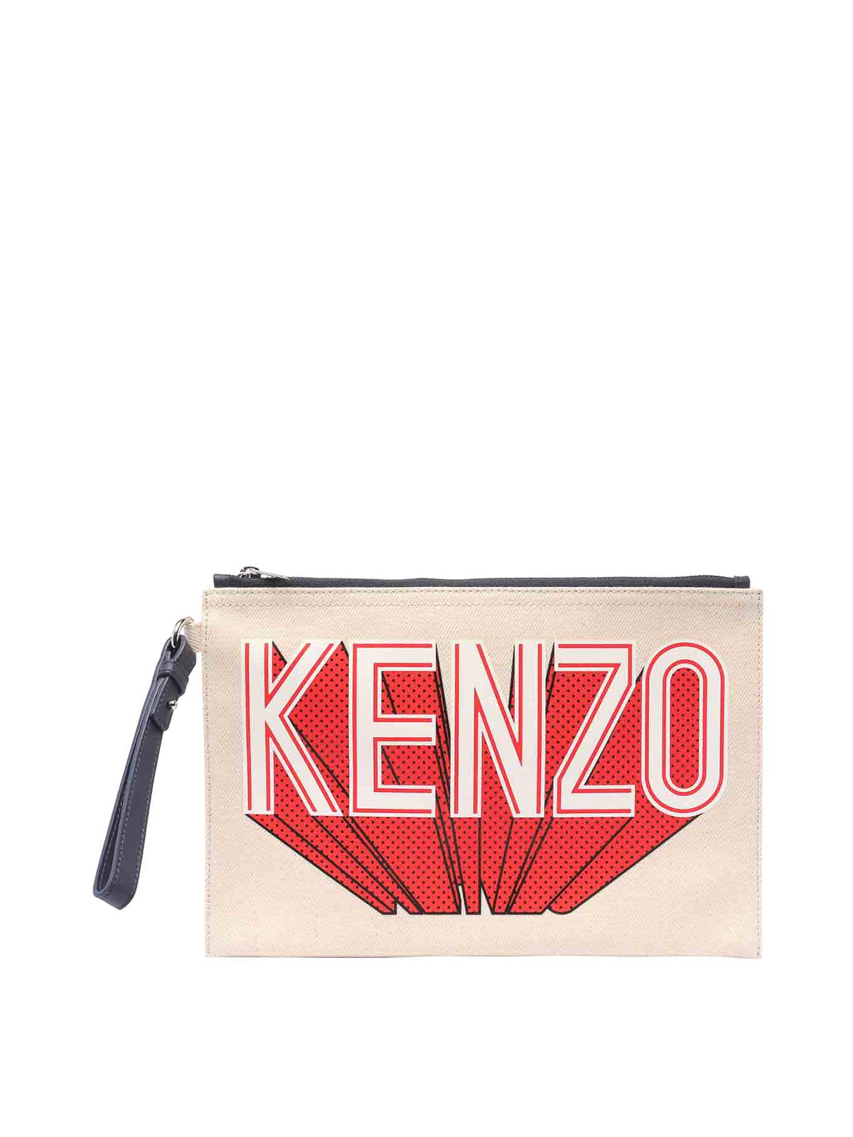 Kenzo Large Clutch In Beige