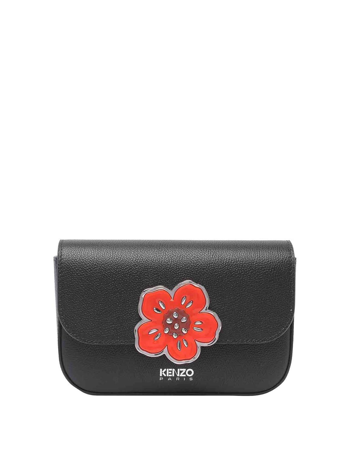 KENZOです。 Kenzo Kenzo Black Flower Crossbody - Black - Women|FD52SA418L0199