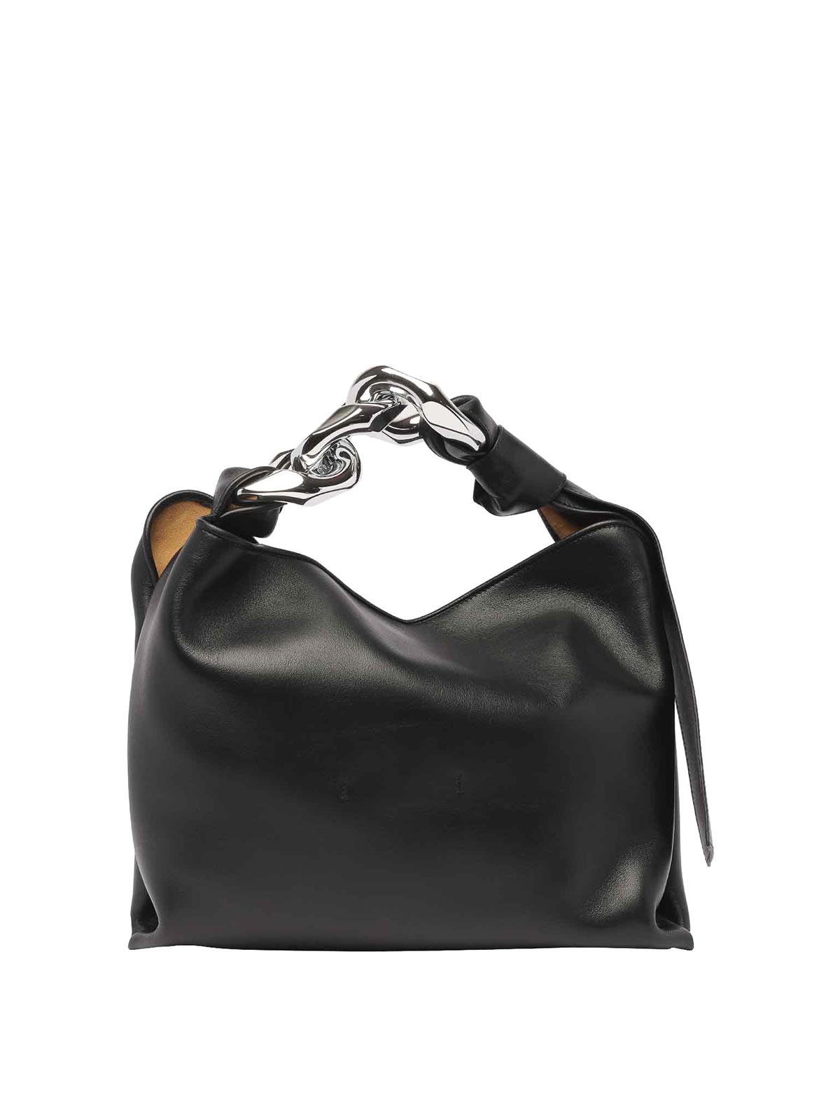 JW Anderson Chain Small Leather Hobo Bag in White