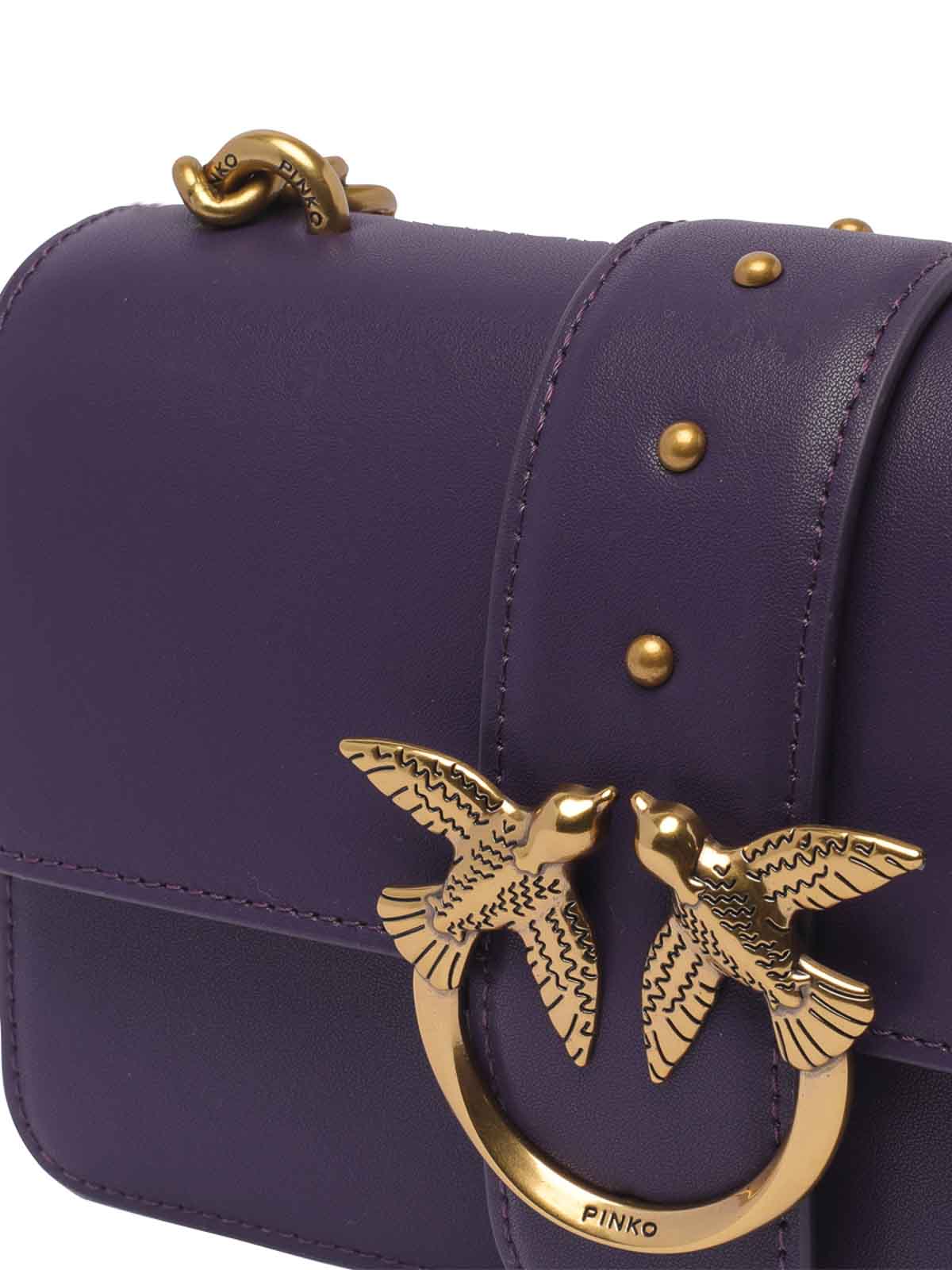 PINKO バッグ PINKO Suede Love Box Crossbody Bag | Dillard's