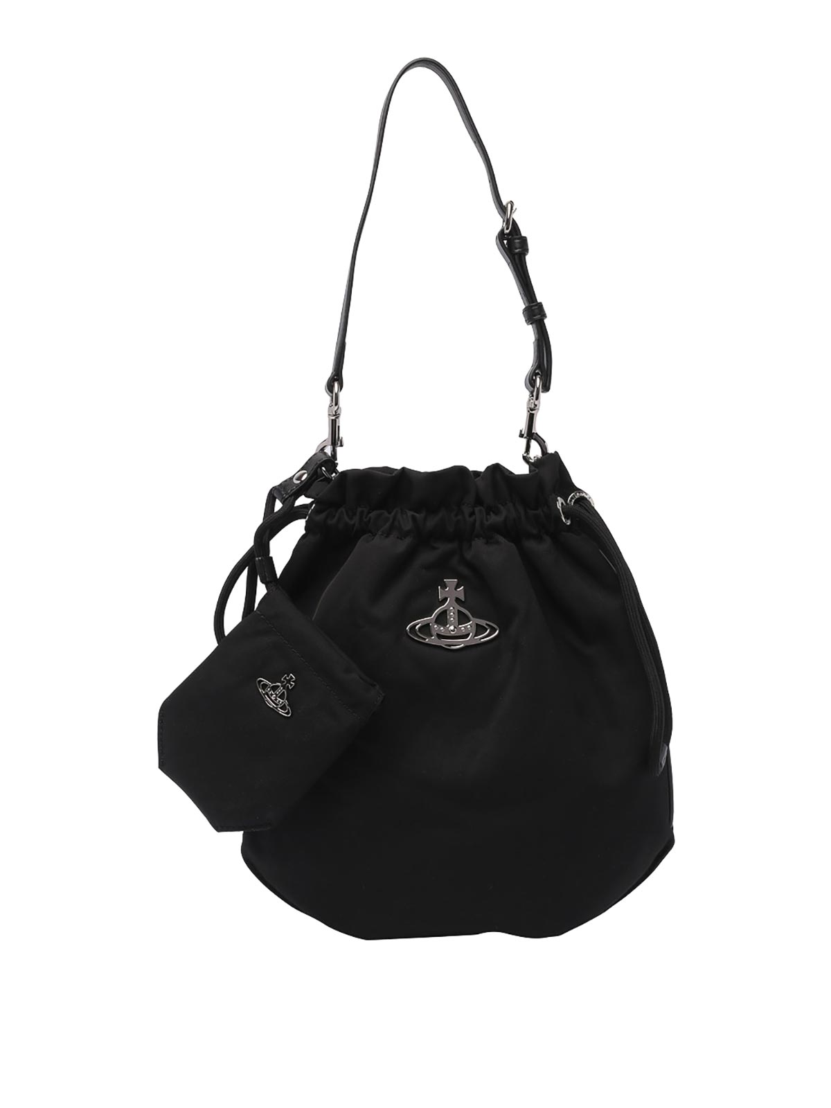 【Vivienne Westwood】Drawstring Shoulder Bag ★送料関税込★ Vivienne Westwood Re-nylon drawstring shoulder bag