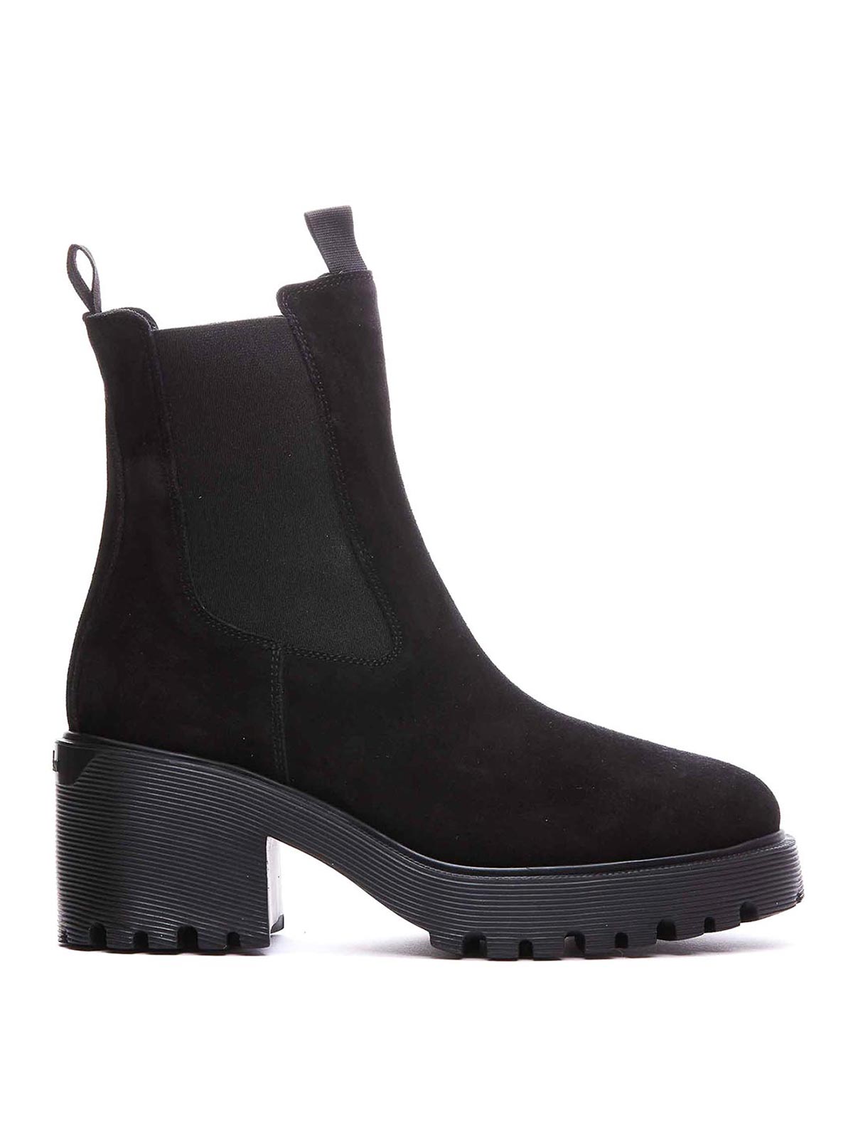 ショートブーツ・ブーティ HOGAN H649 - Leather chelsea boot (HXW6490DV80KXT B999) Hogan H649 chelsea boots - Black - Women | HXW6490DV80BYEB999