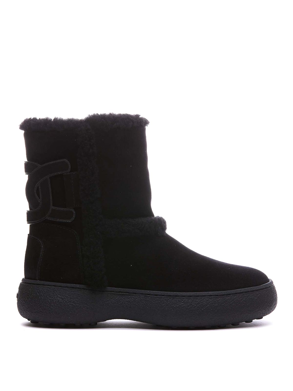 Shop Tod's Tods Logo Patch Boots In Negro