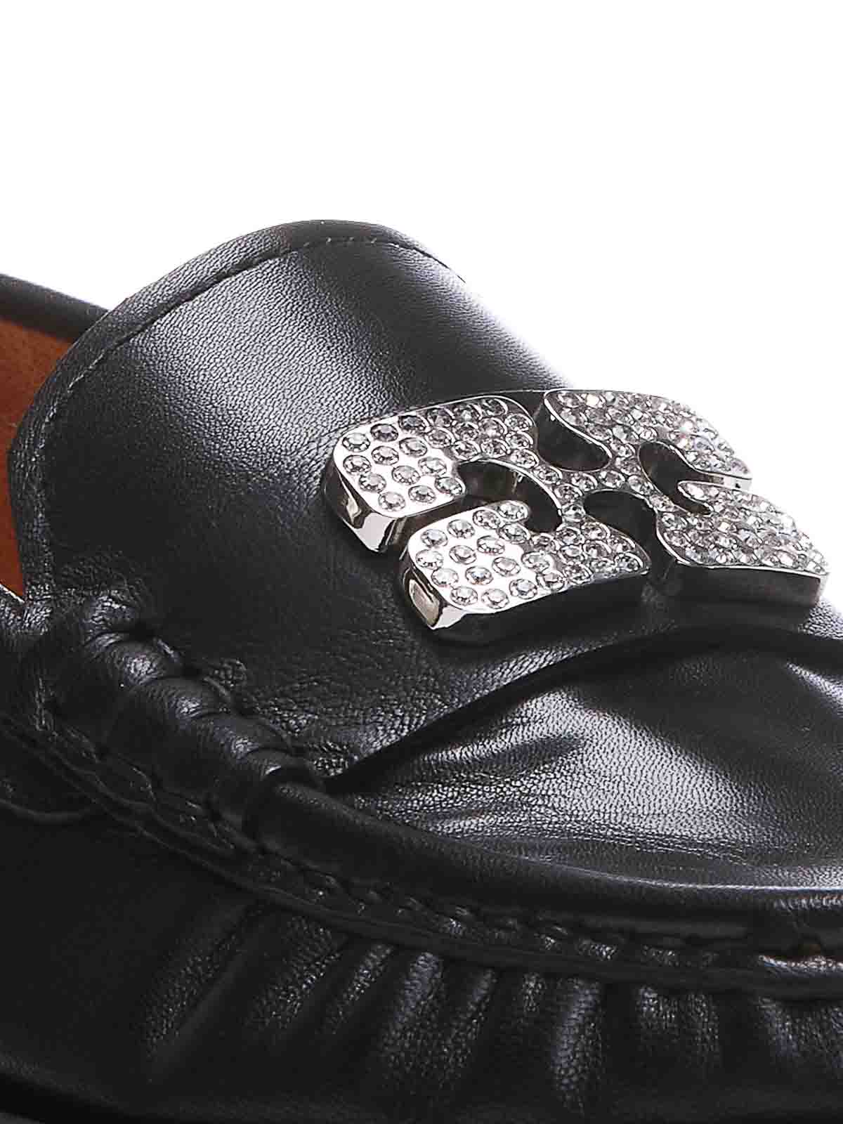 Loafers & Slippers Ganni - Rhinestone logo loafers - S2124099