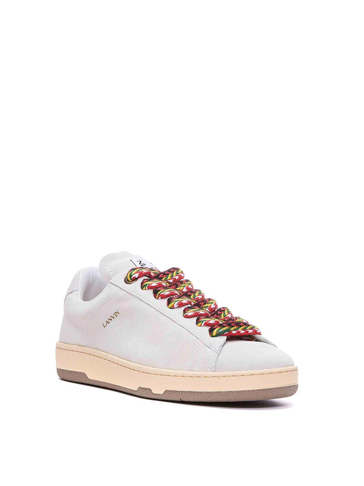 Shop Lanvin Lite Curb Sneakers In Blanco