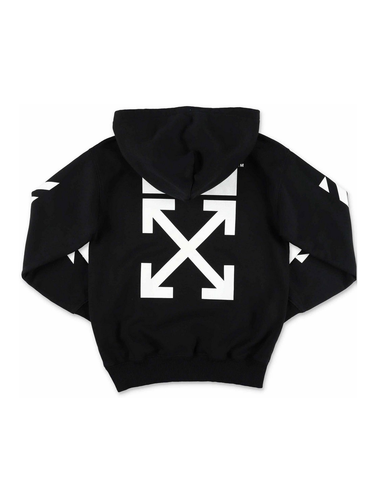 Sweatshirts & Sweaters Off-White - Black cotton boy off white hoodie ...