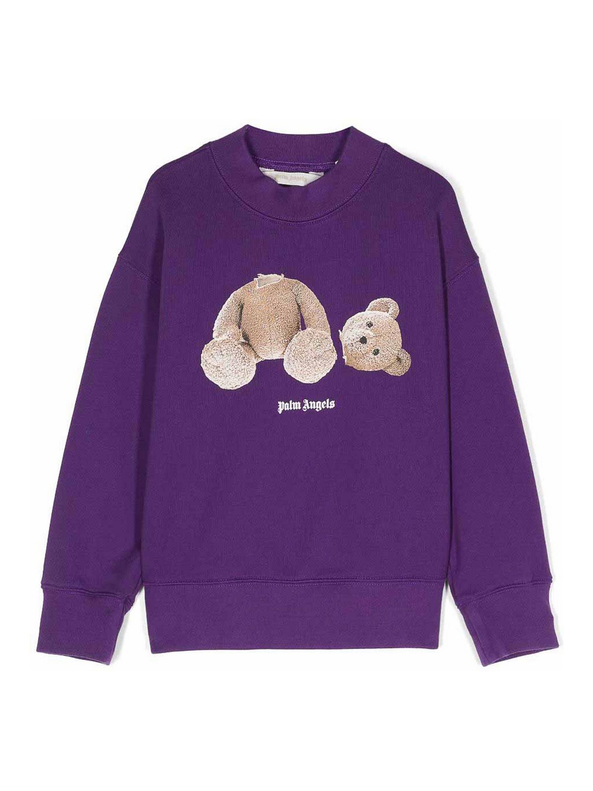 Palm Angels Kids' Purple Cotton Boy  Sweatshirt