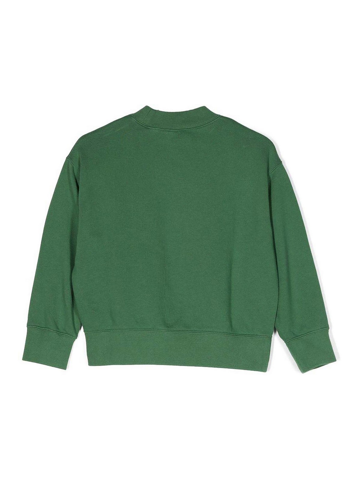 Shop Palm Angels Green Cotton Boy  Sweatshirt