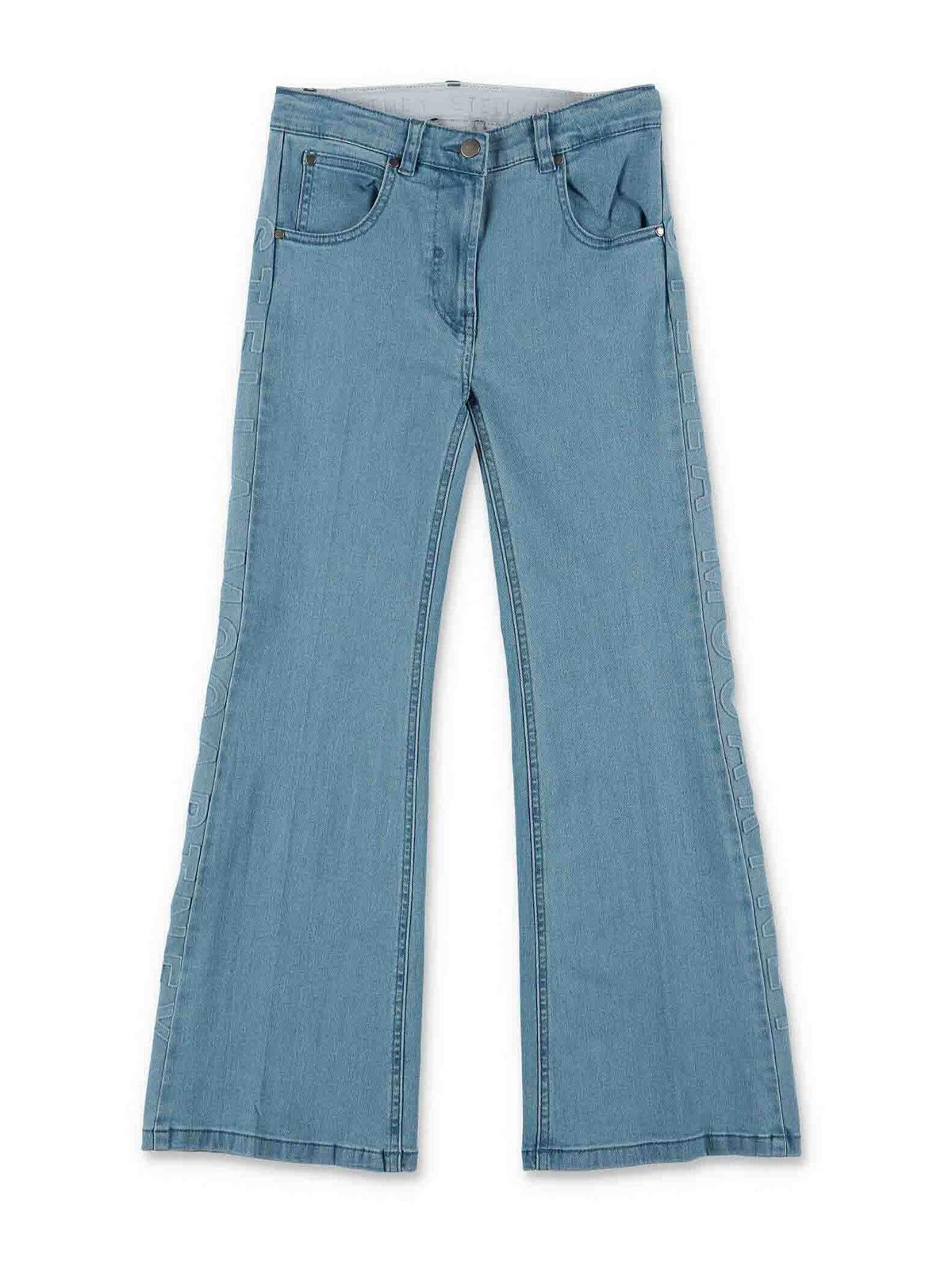 Bootcut jeans Stella Mccartney - Light blue stretch denim cotton girl ...