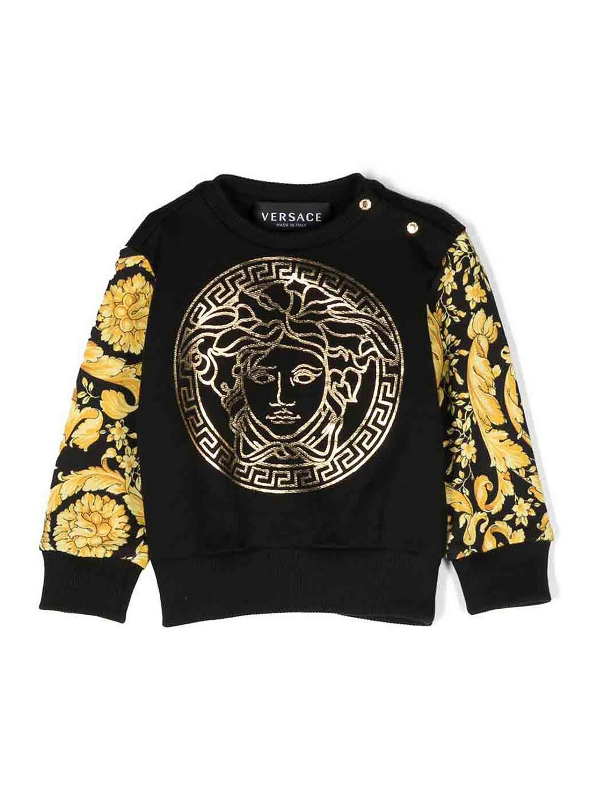 Versace Kids' Black Cotton Baby Boy  Sweatshirt