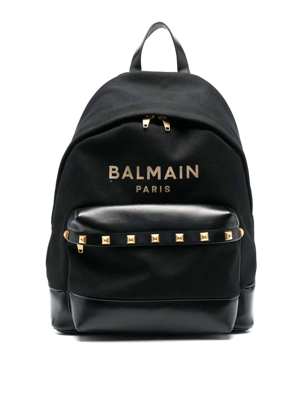 balmain leather and canvas backpack 'SS 2016' it exudes minimalist charm  the entire piece is finished in a deep Balmain Canvas and Leather Backpack