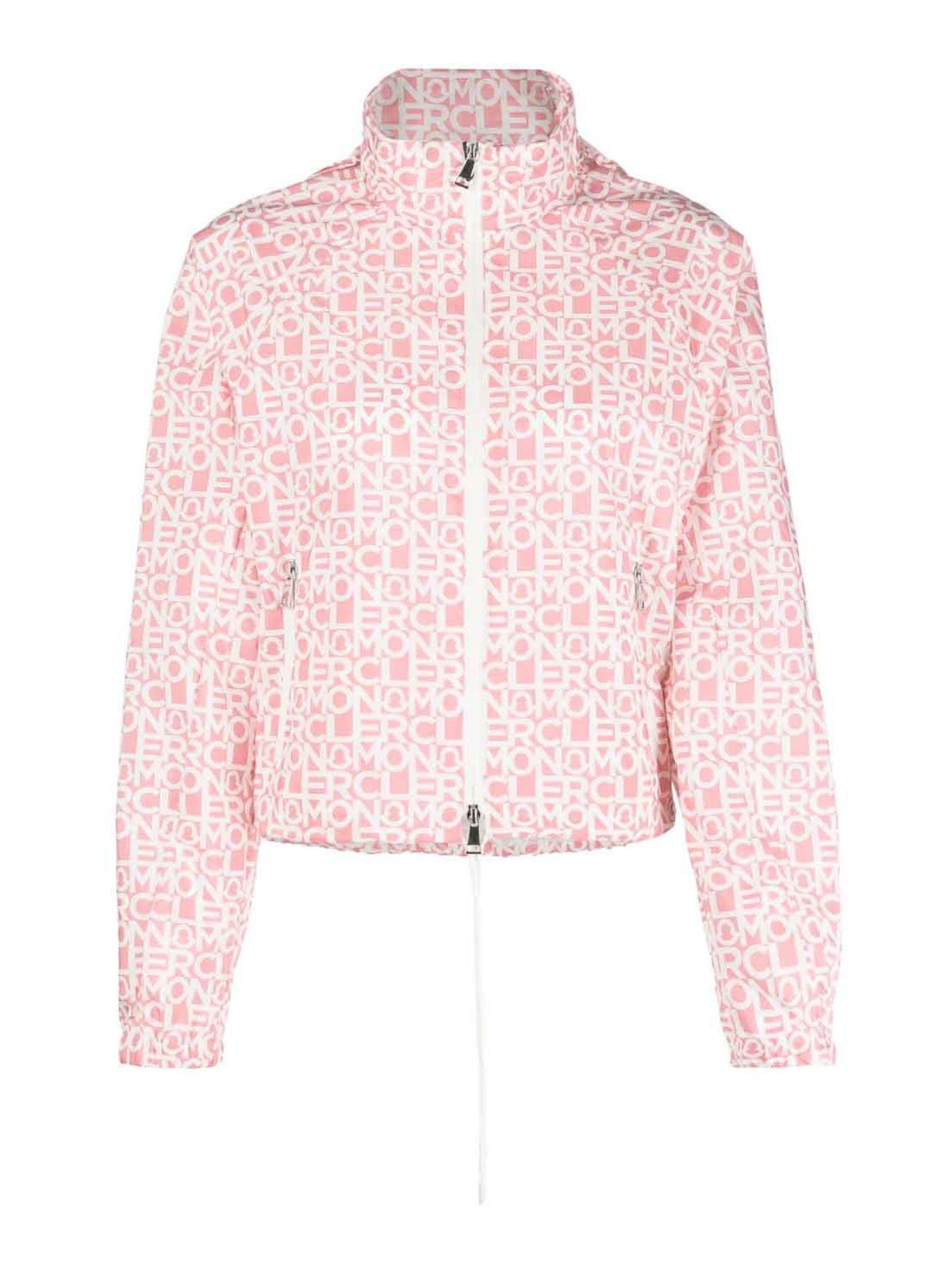 Moncler Pink Alose Windbreaker In Nude & Neutrals