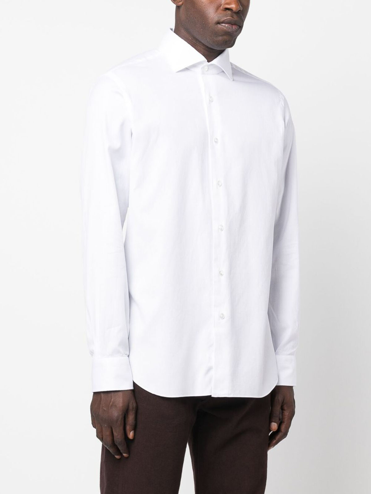 Shirts Barba White spreadcollar shirt K1U13P01PZ5009U0001