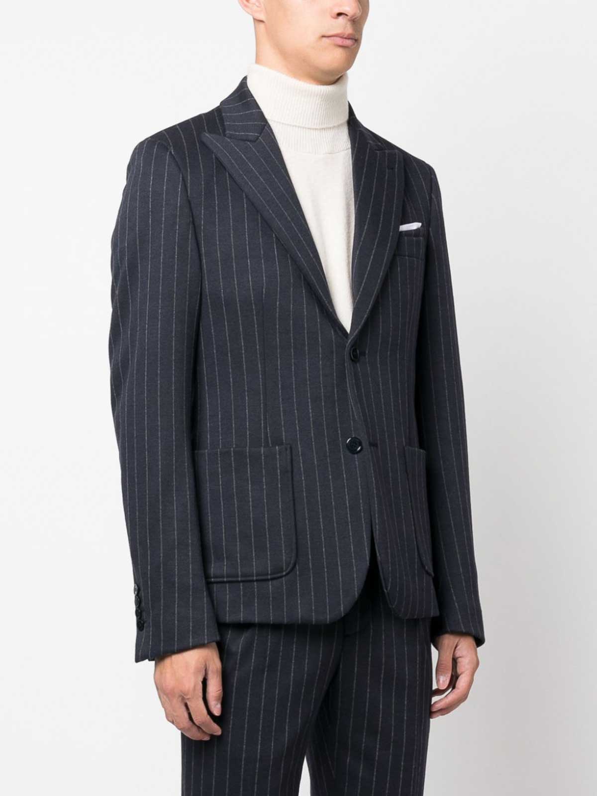 Daniele Alessandrini Pinstriped Suit Jacket | G3636N1121DA4306123
