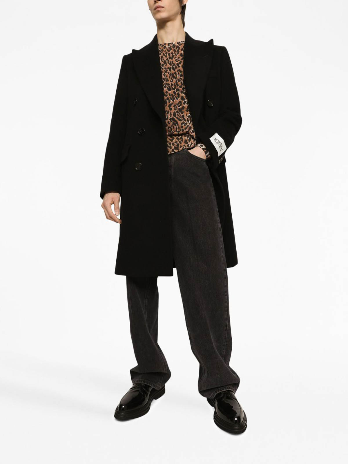 Dolce & Gabbana Red Wool Double Breasted Coat Jacket main image 1