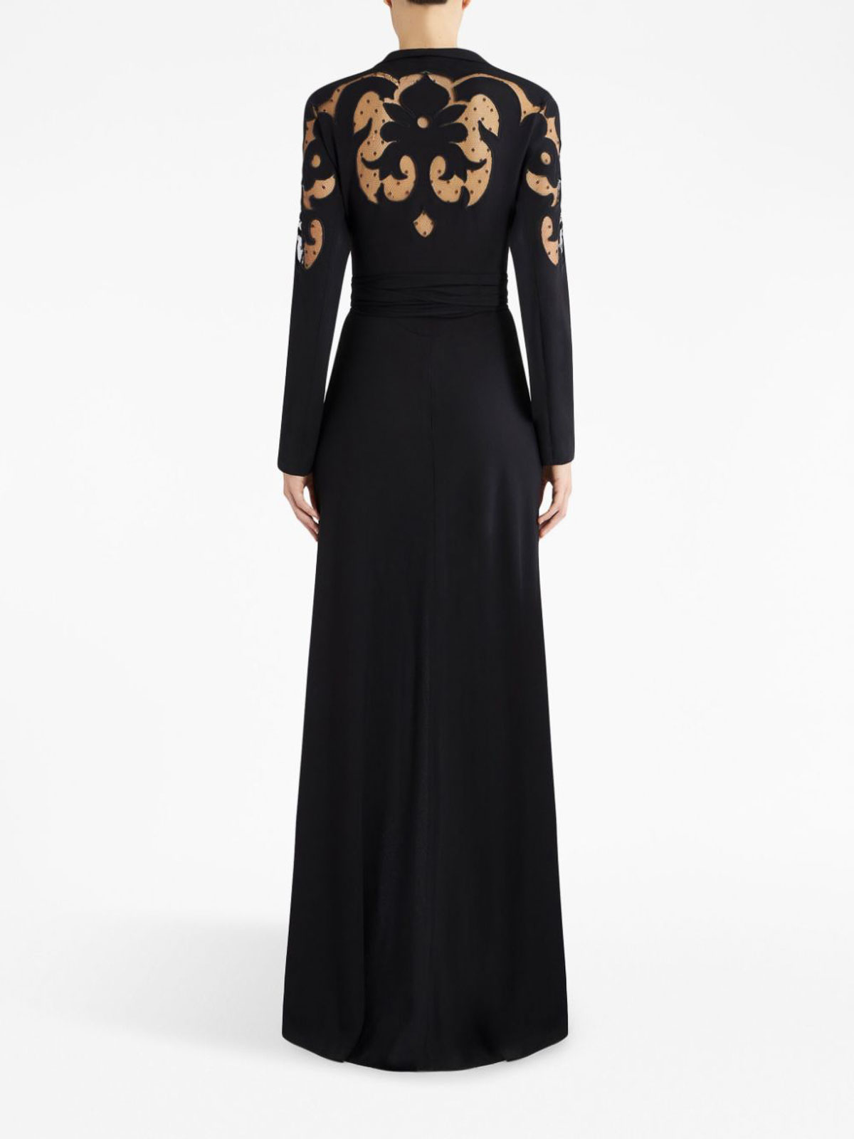 Maxi Dresses Etro V Neck Semi Sheer Dress 116607951001 maxi-dresses-etro-v-neck-semi-sheer-dress-116607951001