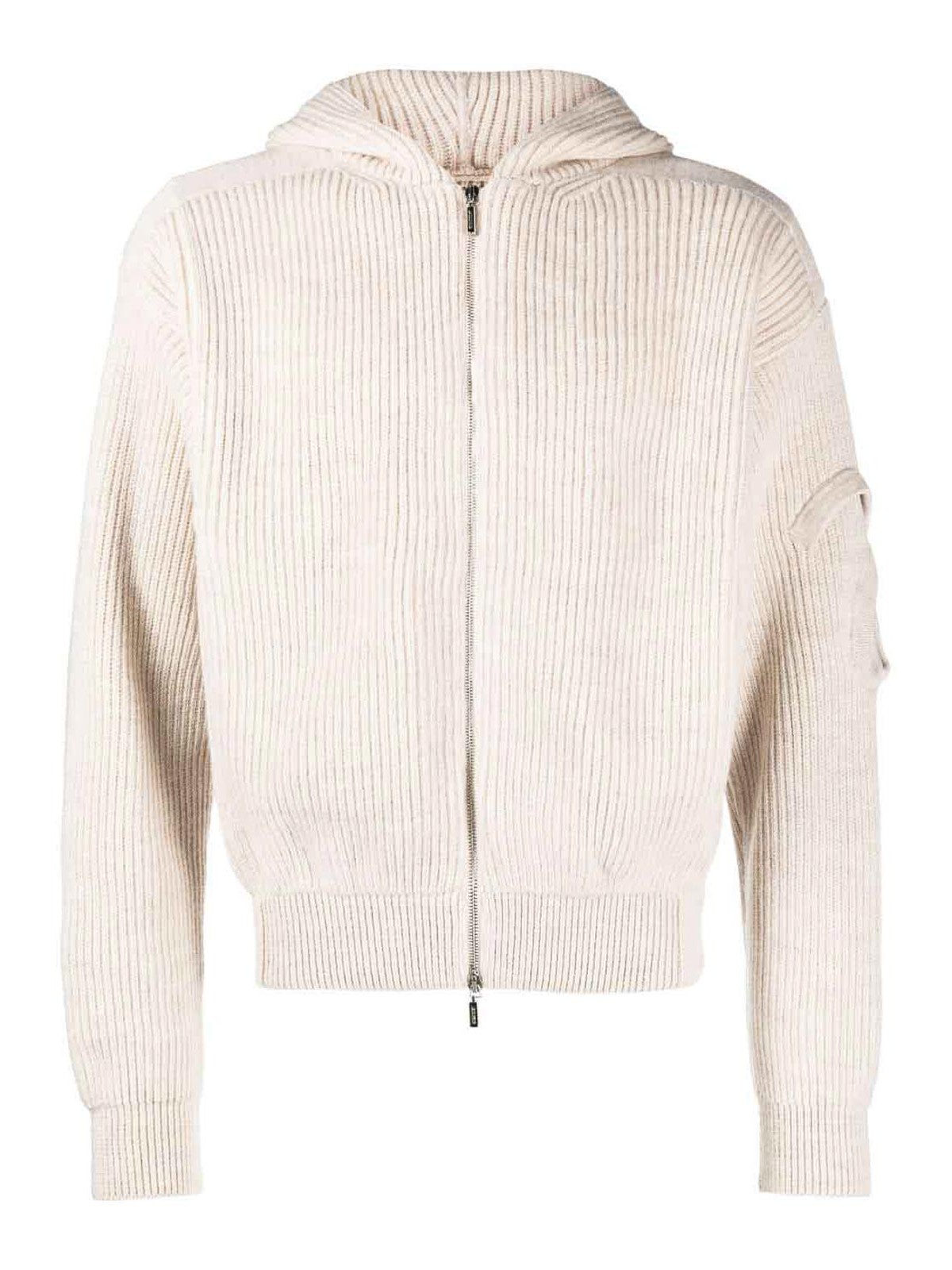 Jacquemus La Maille Seville Wool Hoodie - Beige | 236KN2612315150