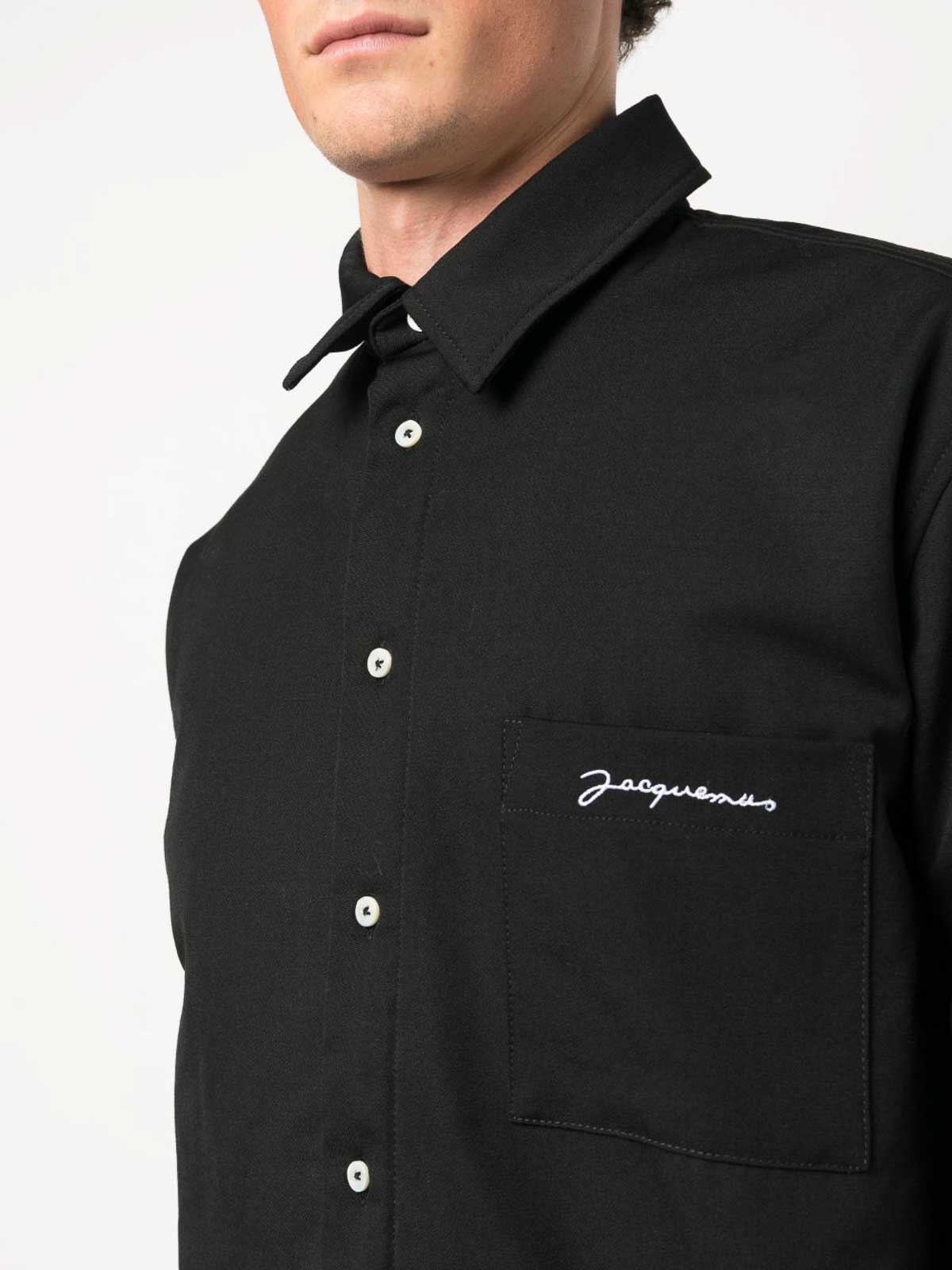 Shop Jacquemus La Chemise Boulanger Jacket In Black
