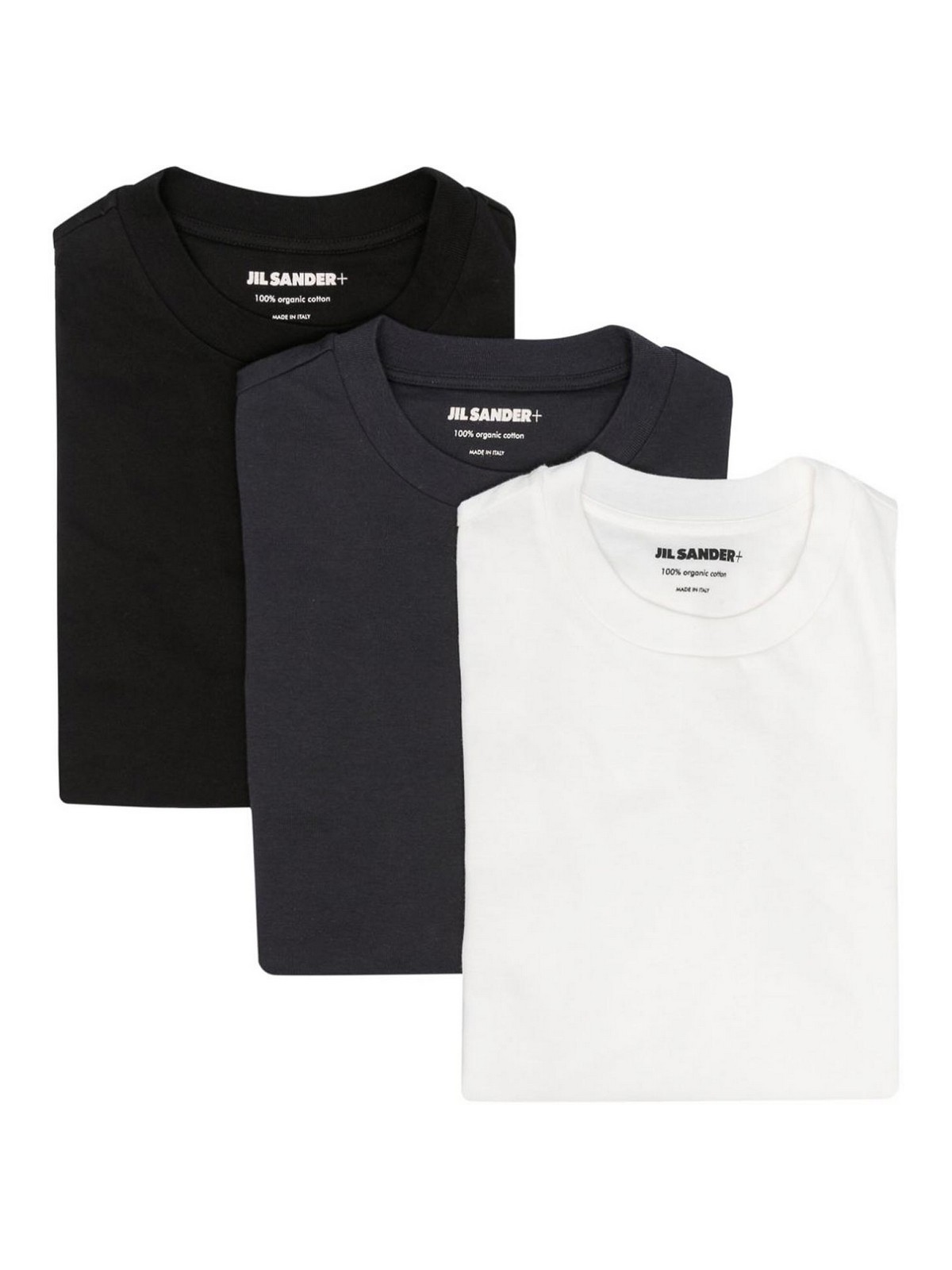 Jil Sander Organic-cotton 3-pack T-shirts In Multicolour
