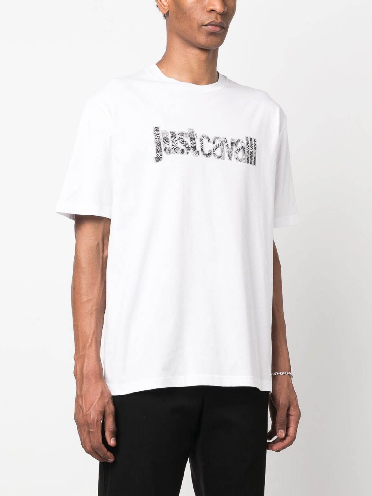 Just Cavalli クルーネック - 白|75OAHG05CJ300003 | THEBS