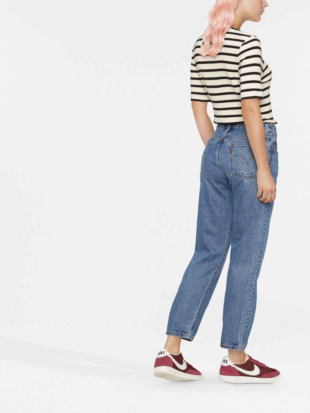 Shop Levi's 501 Cropped Jeans In Blue