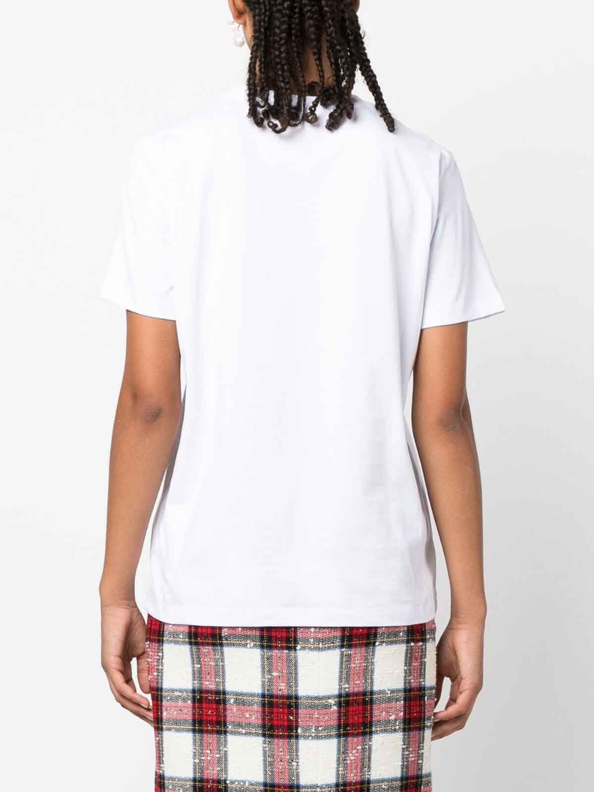 Shop Msgm Graphic Print T-shirt In White