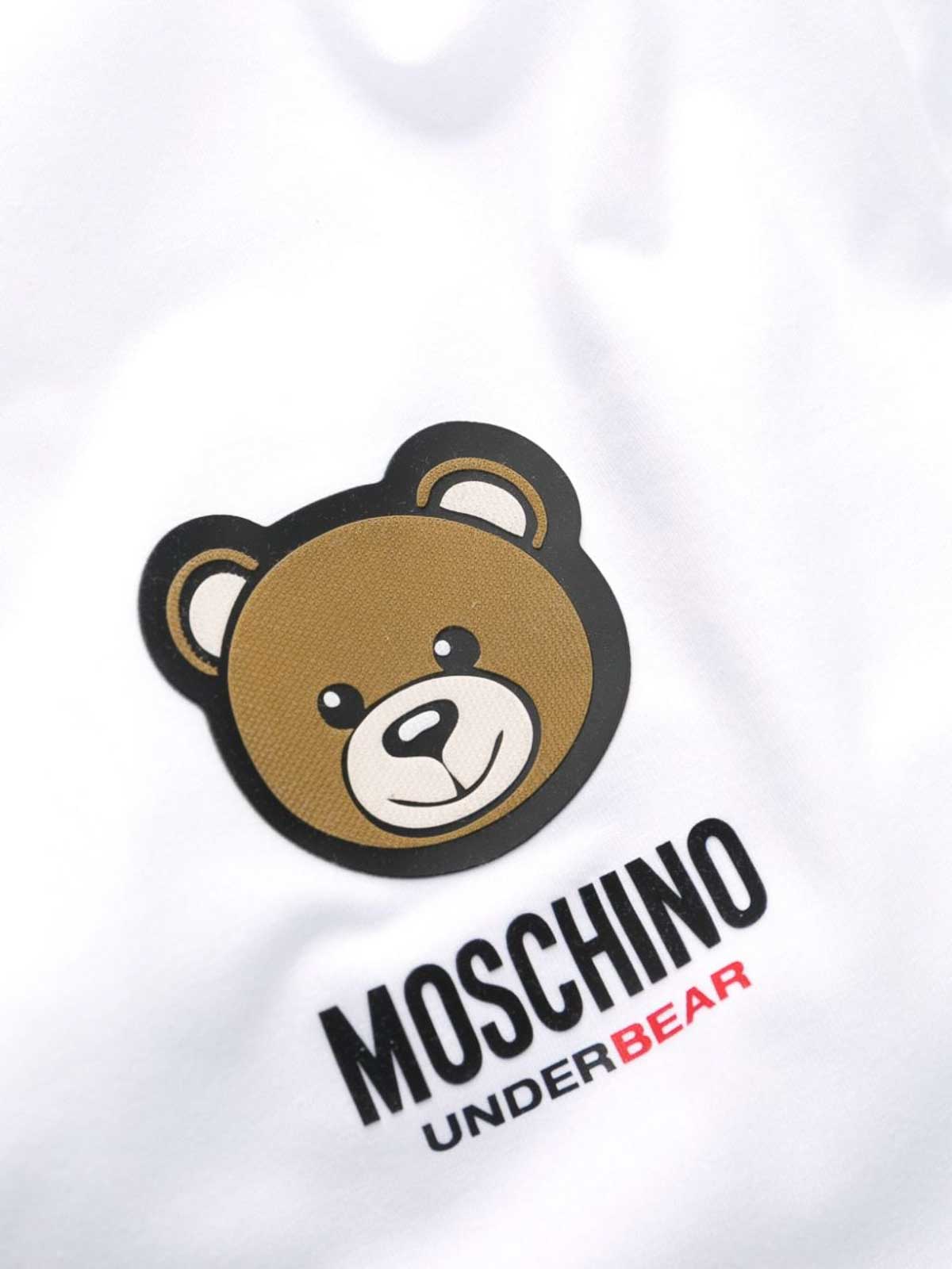 Shop Moschino Leo Teddy-print T-shirt In White