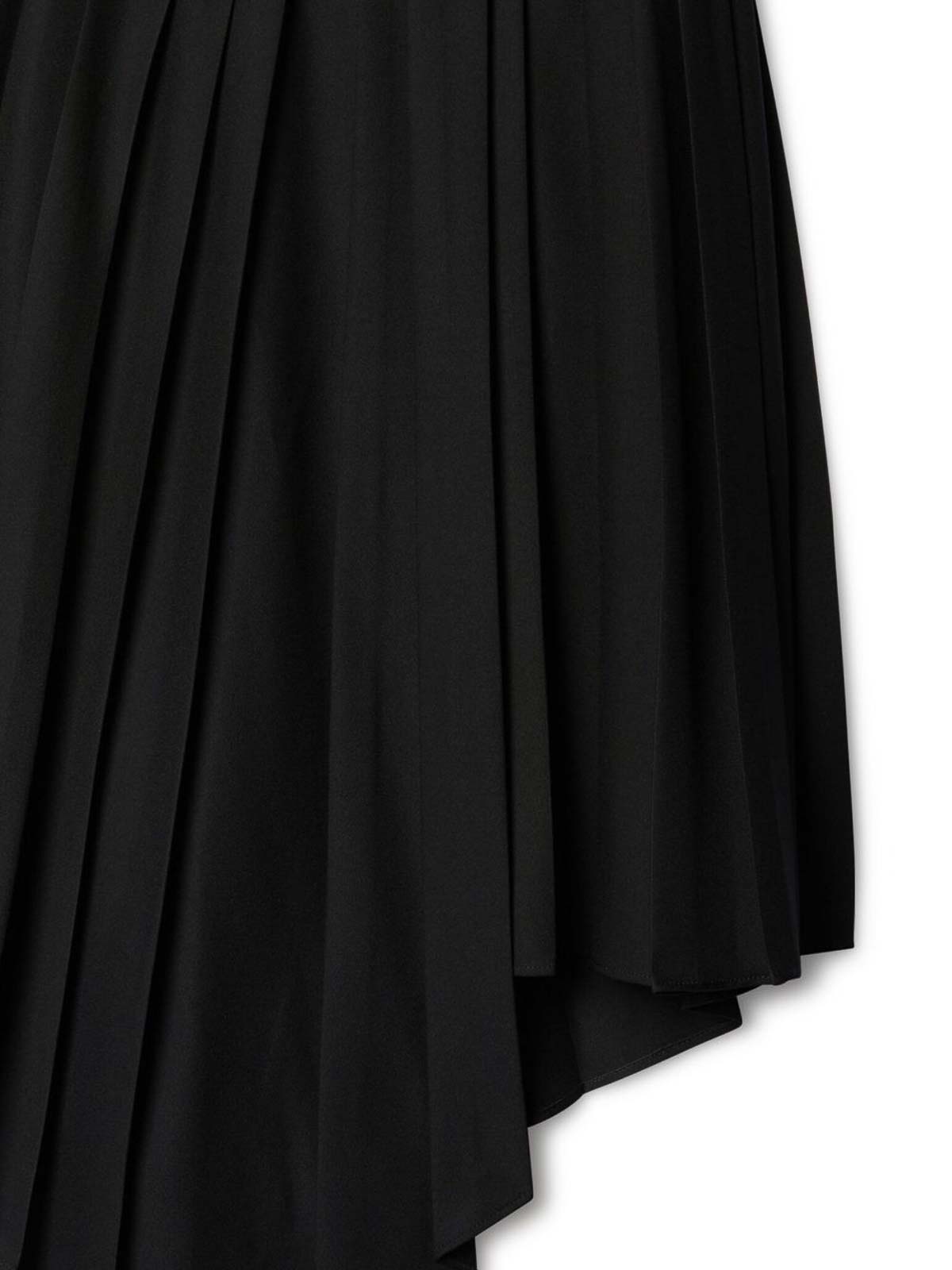 Shop Off-white Black Pleated Skirt In Negro