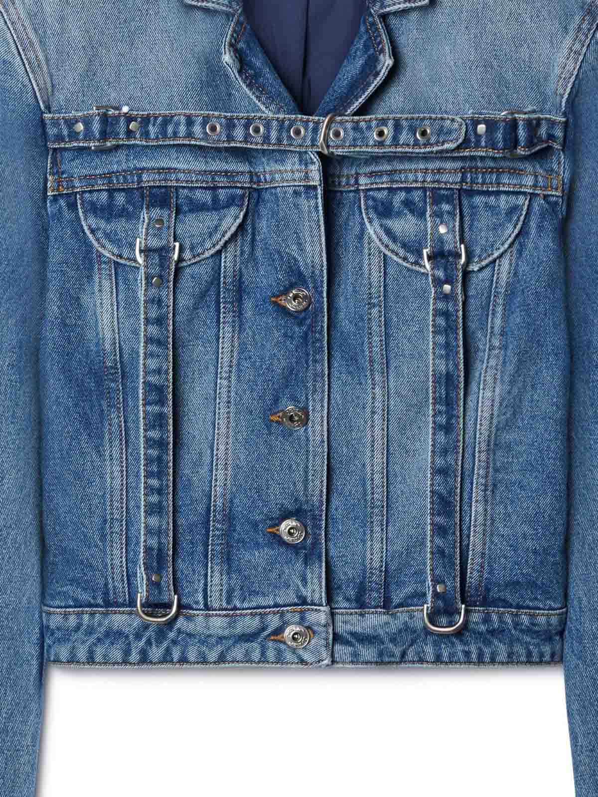 Shop Off-white Denim Jacket In Azul