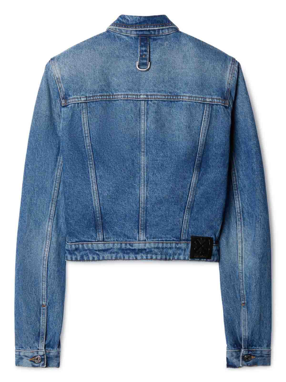 Shop Off-white Denim Jacket In Azul