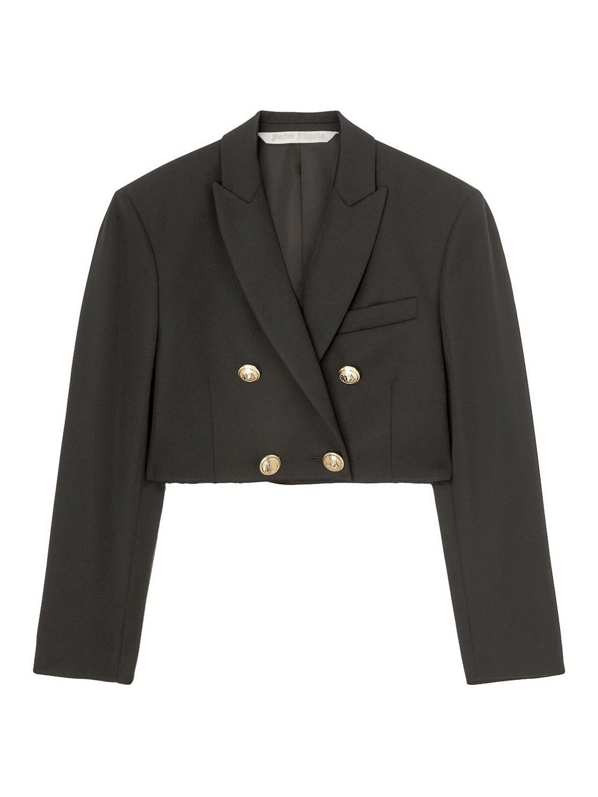 Palm Angels Double-breasted Blazer In Negro