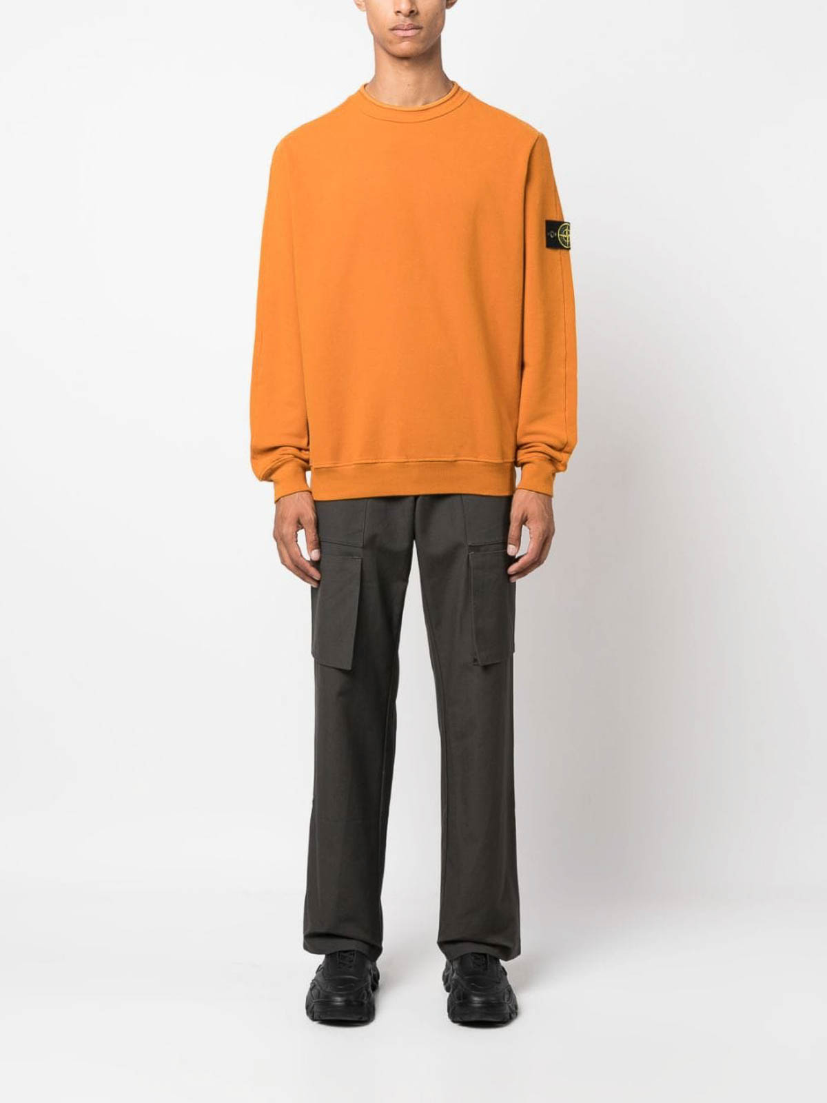 Stone Island Compass patch sweatshirt - Orange | 791561352V0013