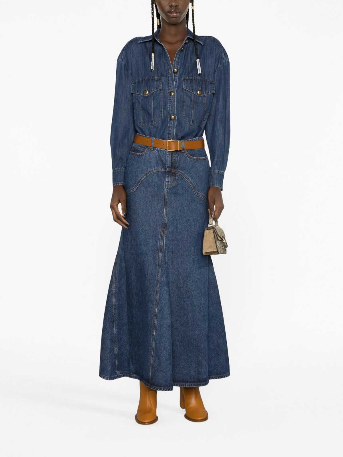 Zimmermann maxi skirt - Blue - Women | 8407SF231SAP | thebs.com